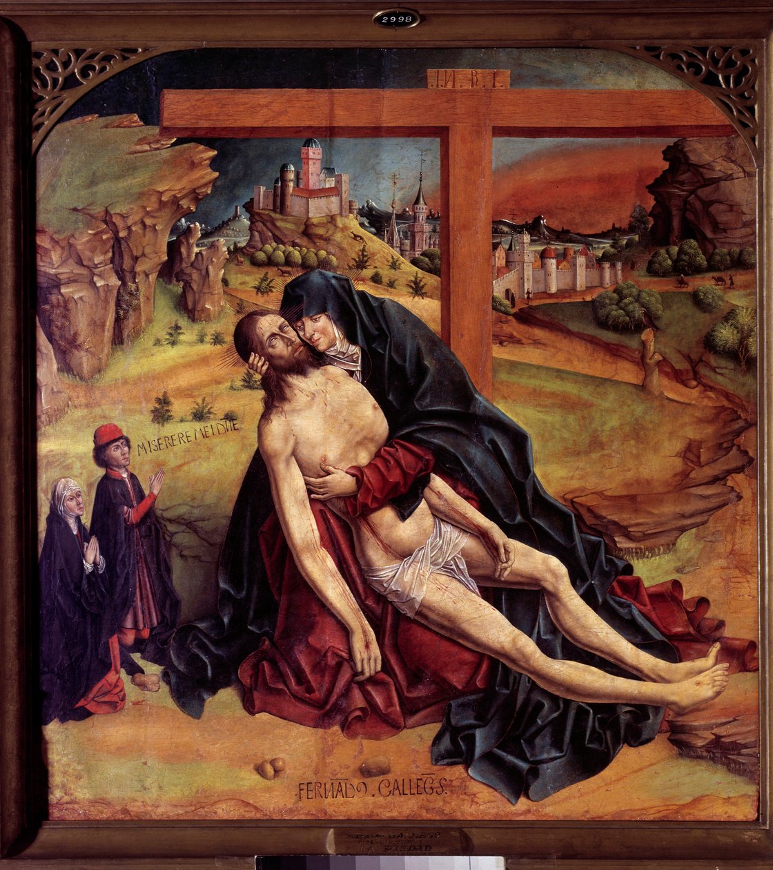 Panna soucitná (Pieta) Obraz Fernanda Gallega (asi 1440-1507) 1470 Ne. 1,25x1,09 m Madrid, muzeum Prado od Fernando Gallego