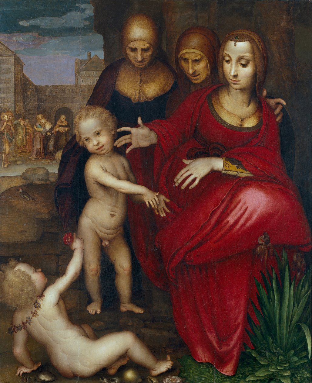 Svatá Anna, Panna Maria, svatá Alžběta, svatý Jan a Dítě Kristus od Fernando Yanez de Almedina