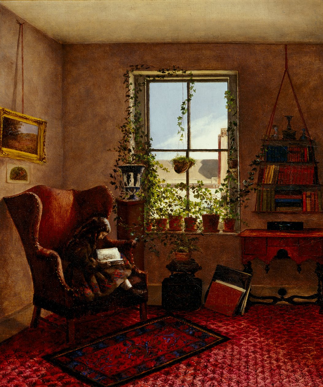 Laura Brown in a Wing Chair, 1867 od Fidelia Bridges