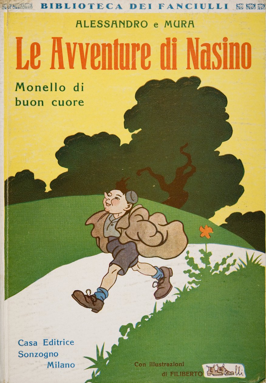 Přední strana obálky Dobrodružství Nasina, Brat with a good heart od Alessandra e Mura, asi 1920 od Filiberto Scarpelli
