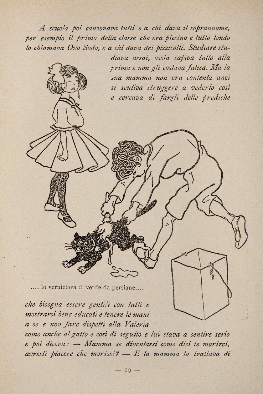 Ilustrace z dětské knihy, cca 1920-30 od Filiberto Scarpelli