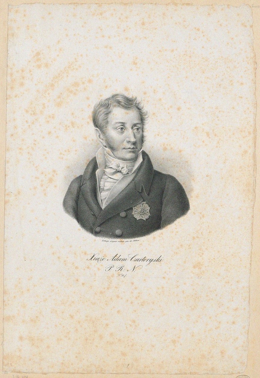 Princ Adam Jerzy Czartoryski 1770-1861, 1831 od Filip Romanowski