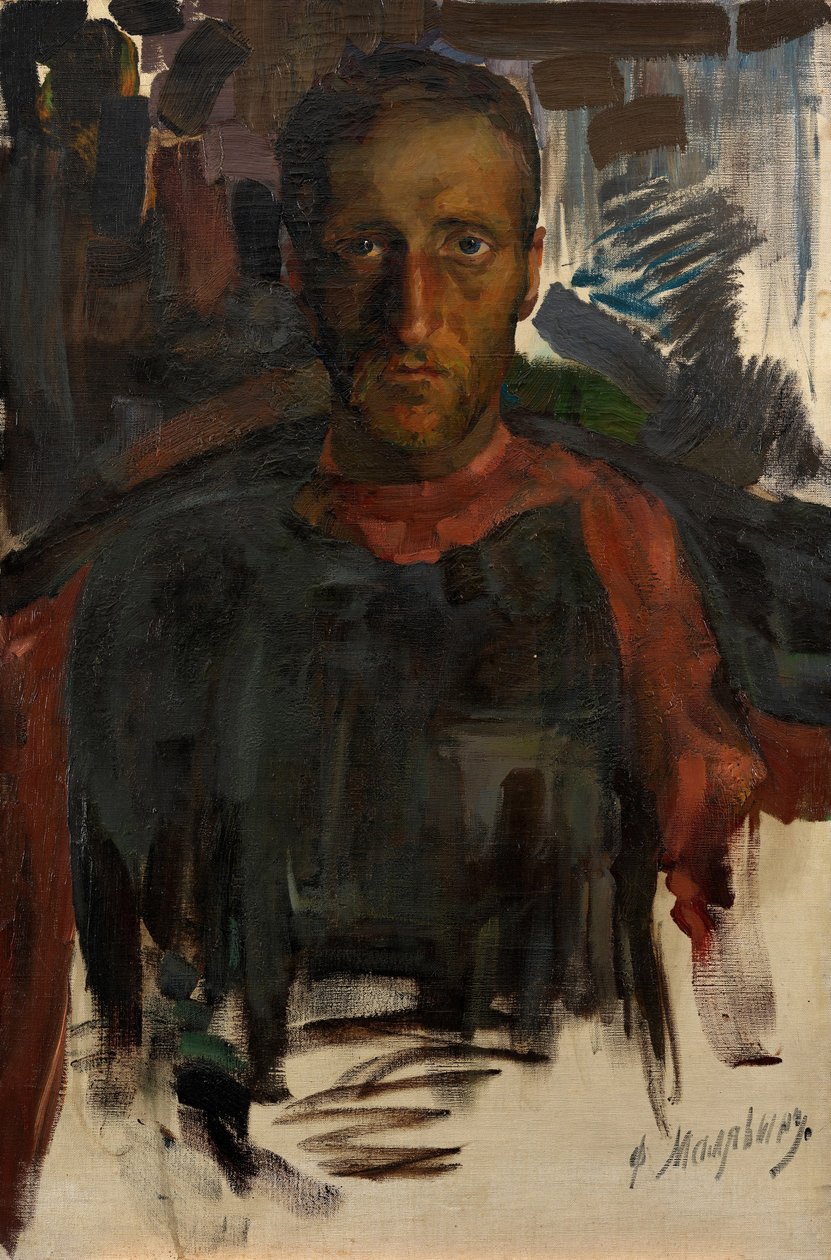 Portrét básníka Nikolaje Gumiljova 1886-1921 od Filipp Andreevic Maljavin