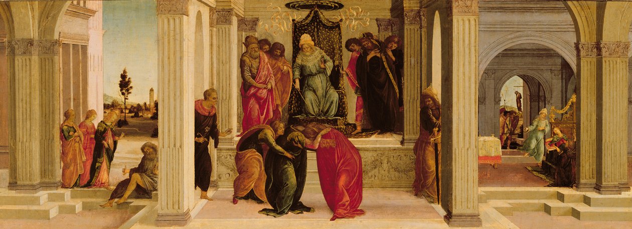 Scény z příběhu Esther od Filippino Lippi