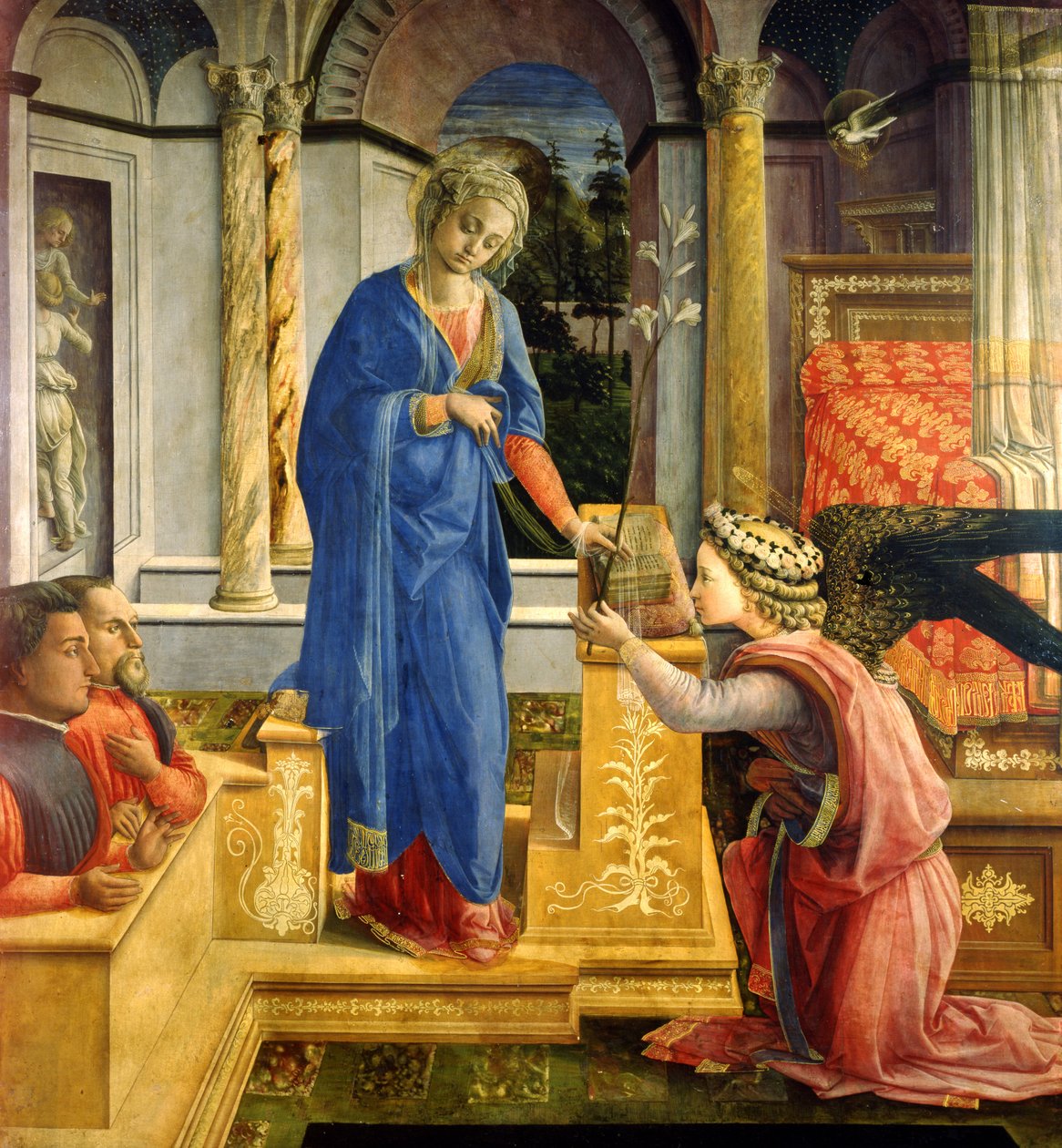 Zvěstování, kaple Carafa, Santa Maria sopra Minerva, Řím, 1488-93 od Filippino Lippi