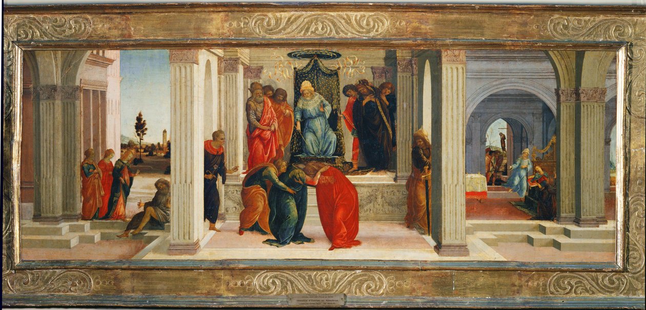 Tři scény ze života Ester: Mordechaj naříká nad osudem Židů... od Filippino (attr.to) Lippi