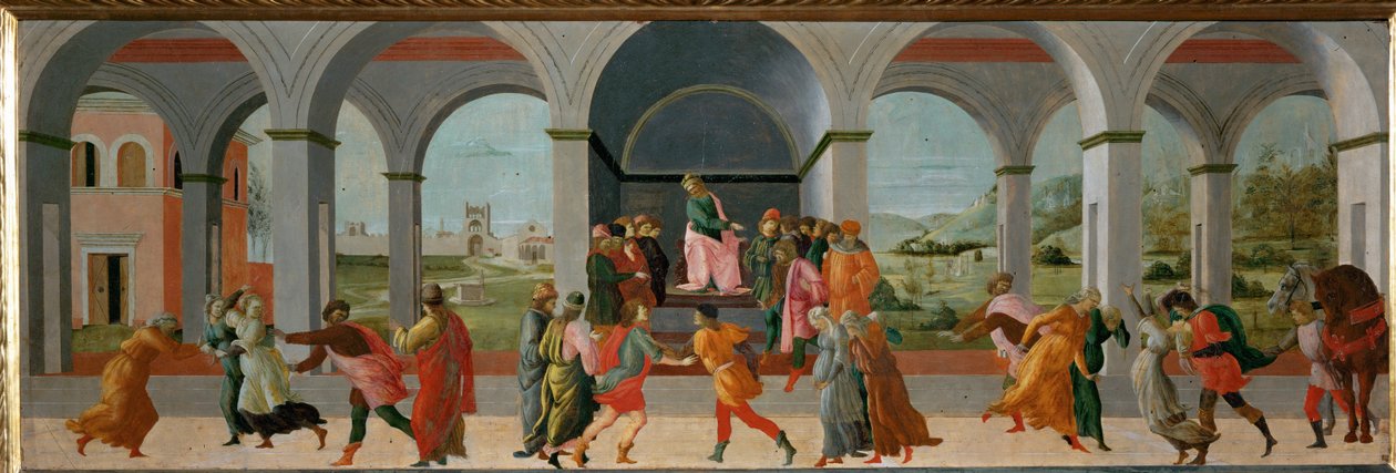 Tři scény ze života Virginie: Appius Claudius nařídil zatčení Virginie... od Filippino (attr.to) Lippi