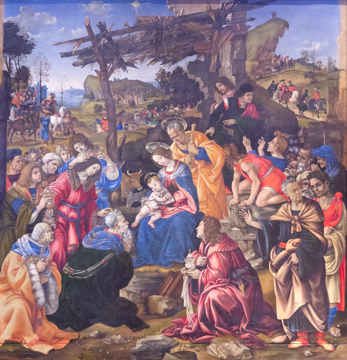 Klanění tří králů od Filippino Lippi