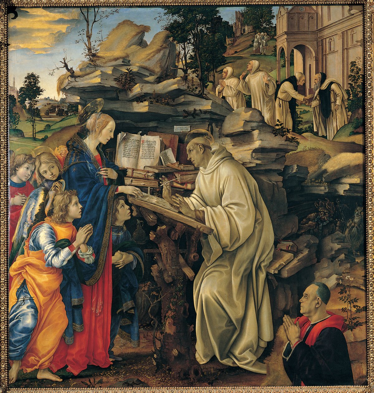 Zjevení Panny Marie svatému Bernardovi od Filippino Lippi
