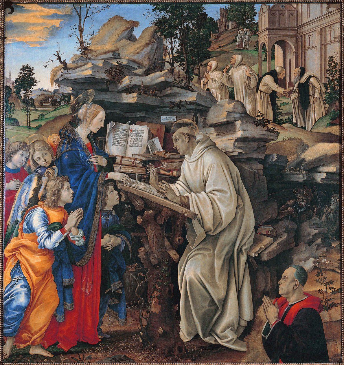 Zjevení Panny Marie svatému Bernardovi od Filippino Lippi