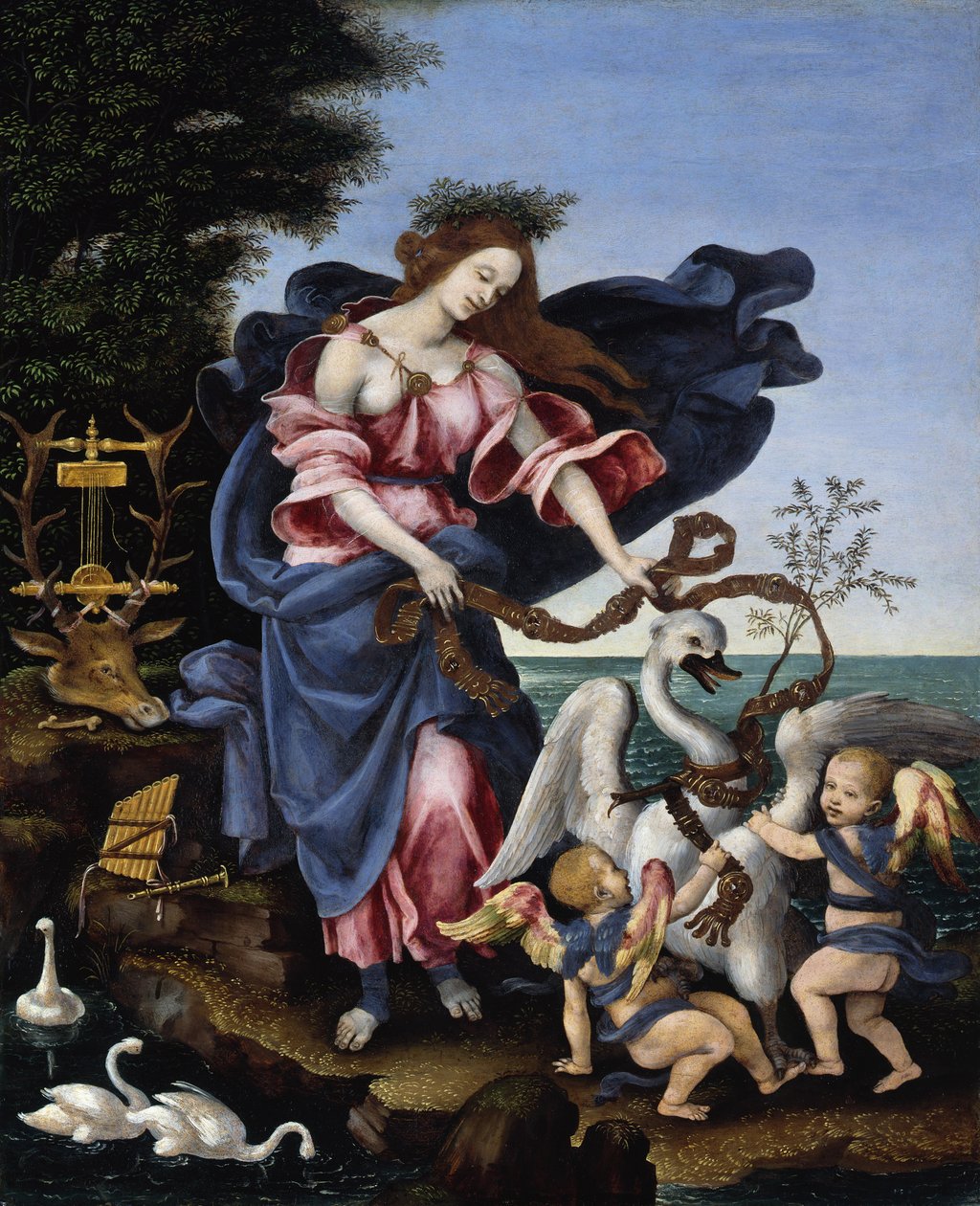 Italsky: Alegorie hudby Alegorie hudby (Erato) od Filippino Lippi