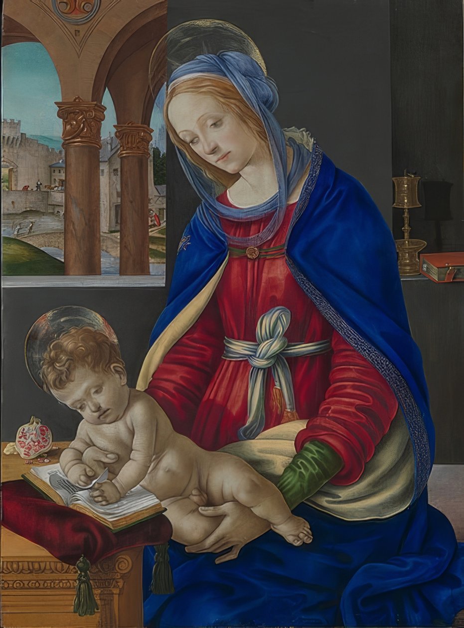 Madonna s dítětem. Asi 1483--84 od Filippino Lippi