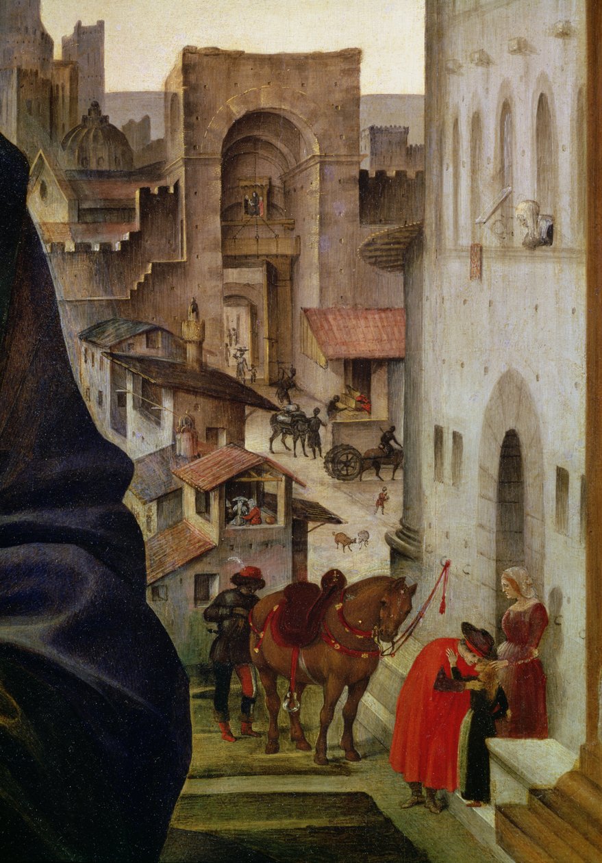 Altarpiece Nerli, detail brány San Frediano ve Florencii, 1494 detail panelu z 58333 od Filippino Lippi