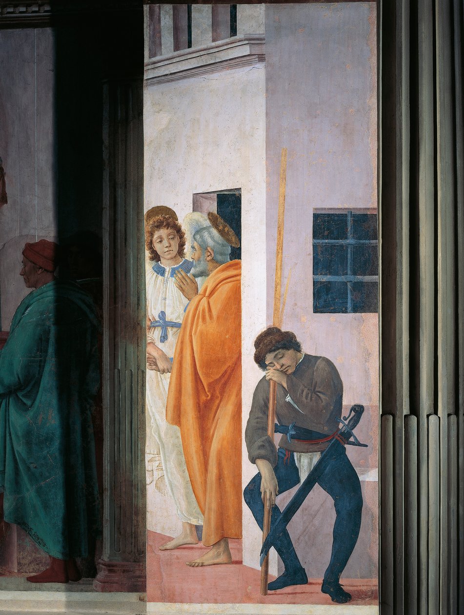 Svatý Petr osvobozený z vězení, Filippino Lippi, freska od Filippino Lippi