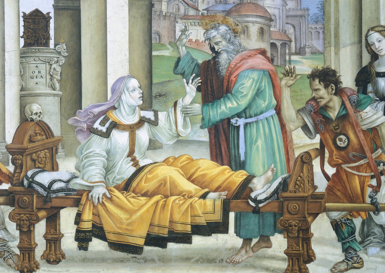 Svatý Jan Evangelista resuscitující Drusianu od Filippino Lippi
