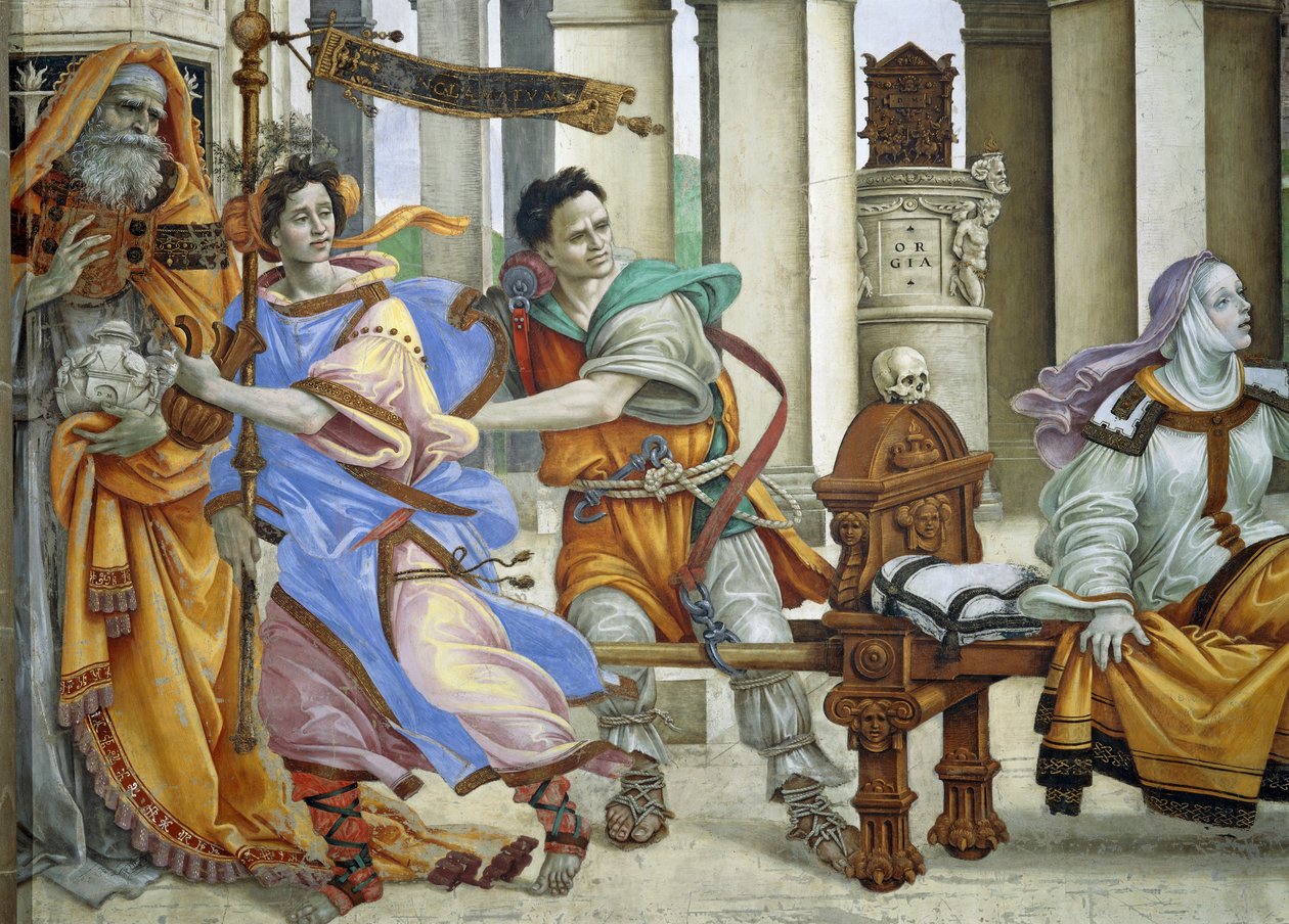 Svatý Jan Evangelista oživuje Drusianu od Filippino Lippi