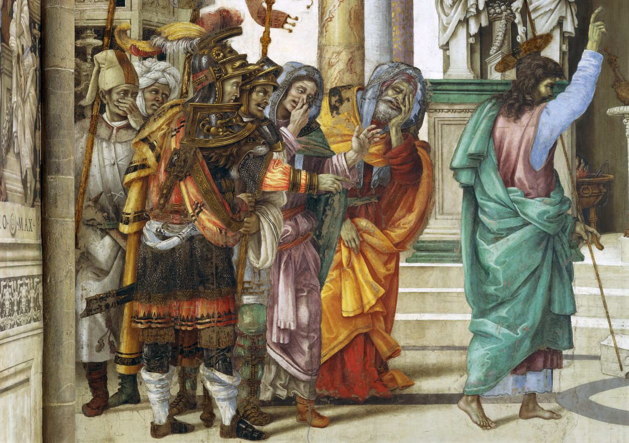 Apoštol svatého Filipa před Martovým chrámem v Hierapolis od Filippino Lippi