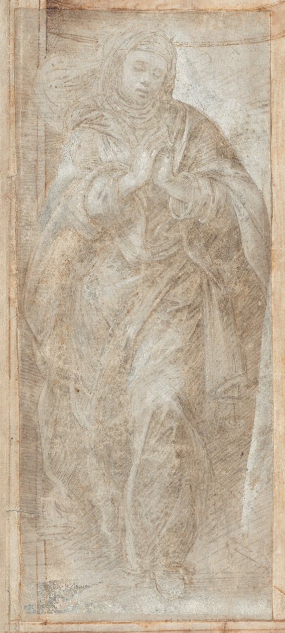 Stojící žena s rukama sepjatýma v modlitbě od Filippino Lippi