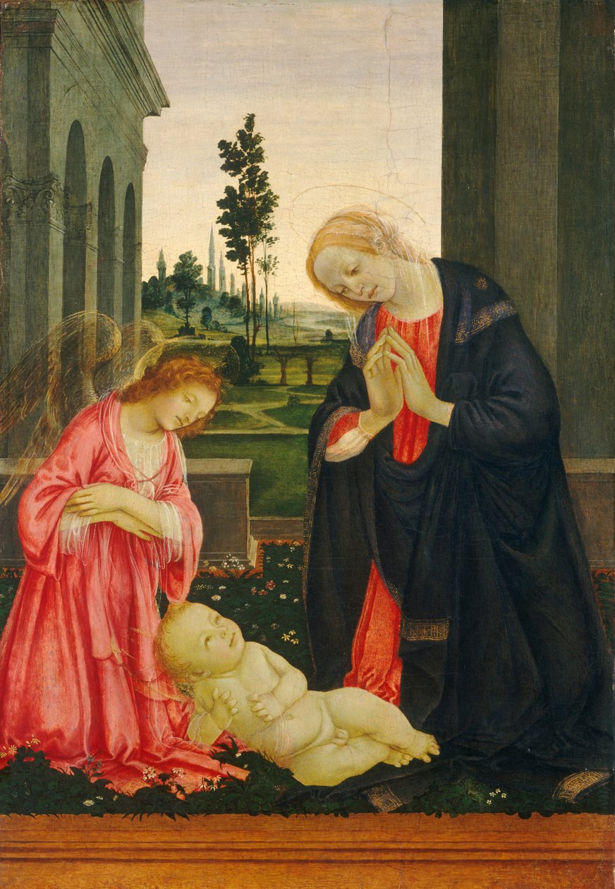 Adorace dítěte od Filippino Lippi