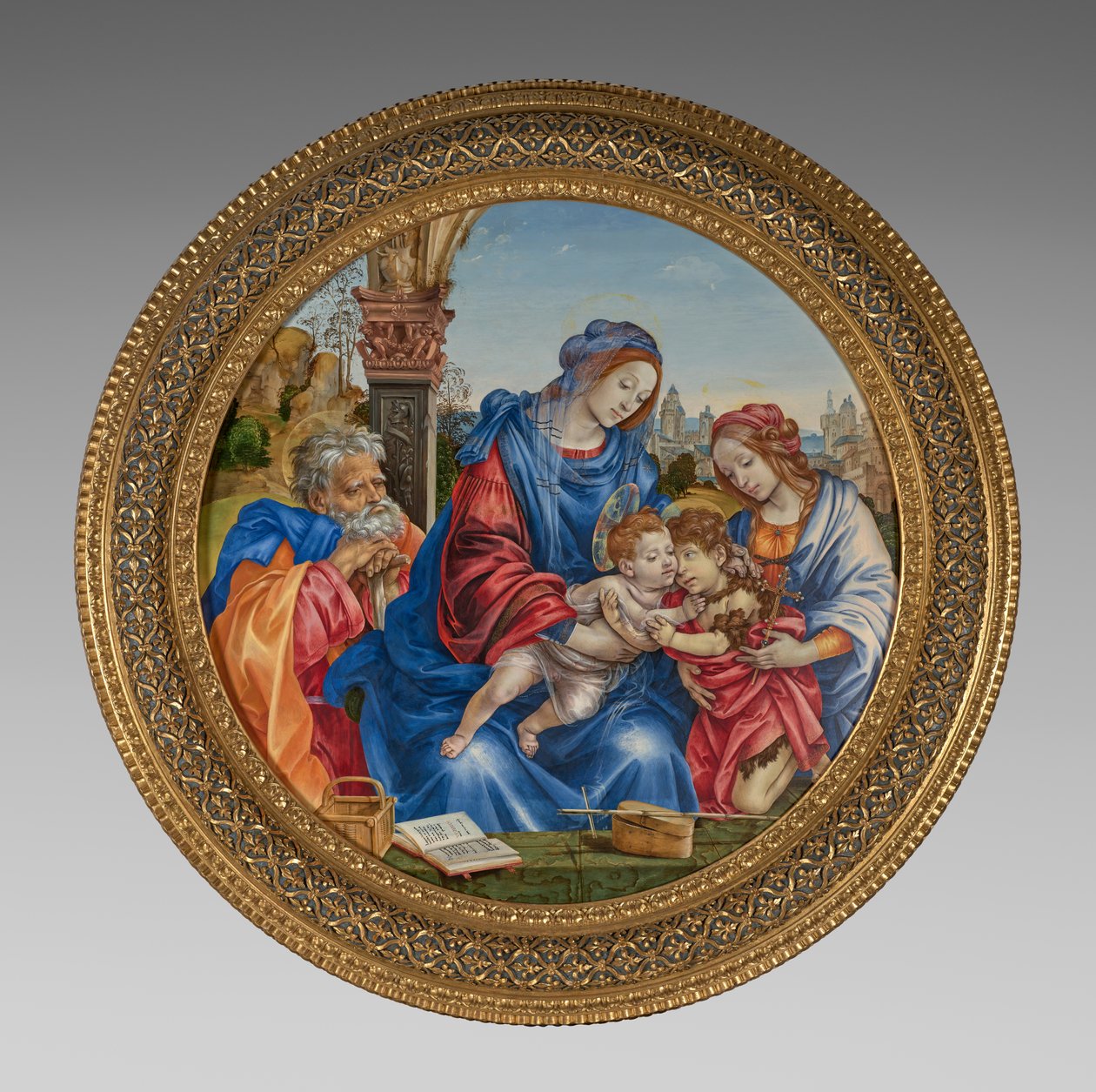 Svatá rodina se svatým Janem Křtitelem a svatou Markétou od Filippino Lippi