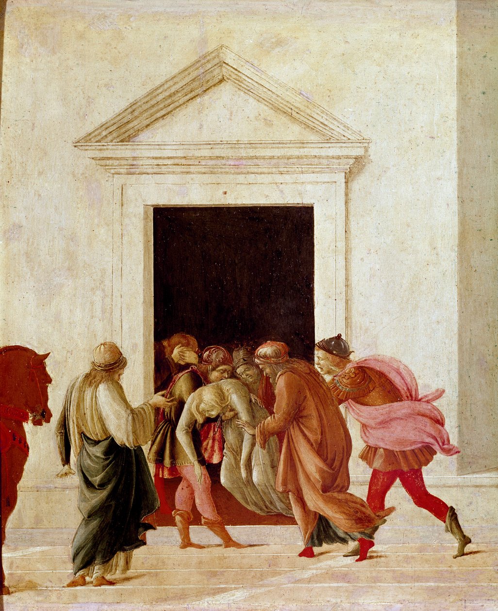 Smrt Lucrece Lucrece (lucrezia nebo Lucretia) Římská dáma ze 6. století př. n. l. zemře poté, co se stala obětí násilí Sexta Tarquina. Tarquin loví z Říma. Detrempe na dřevě od Filipínce Lippiho (1457-1504) od Filippino Lippi