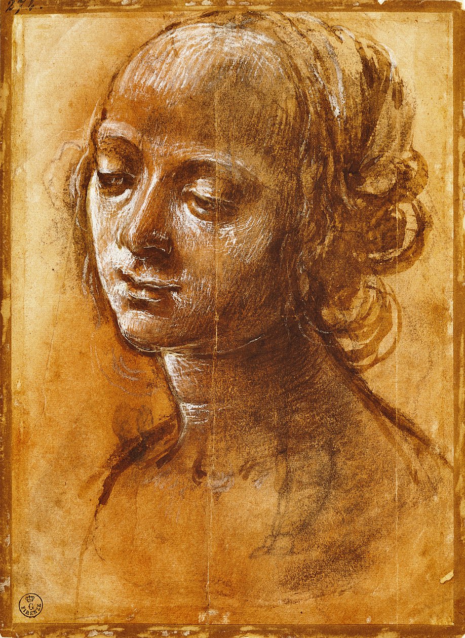 Ženská postava, od Filippino Lippi (1457-cca 1504), kresba od Filippino Lippi