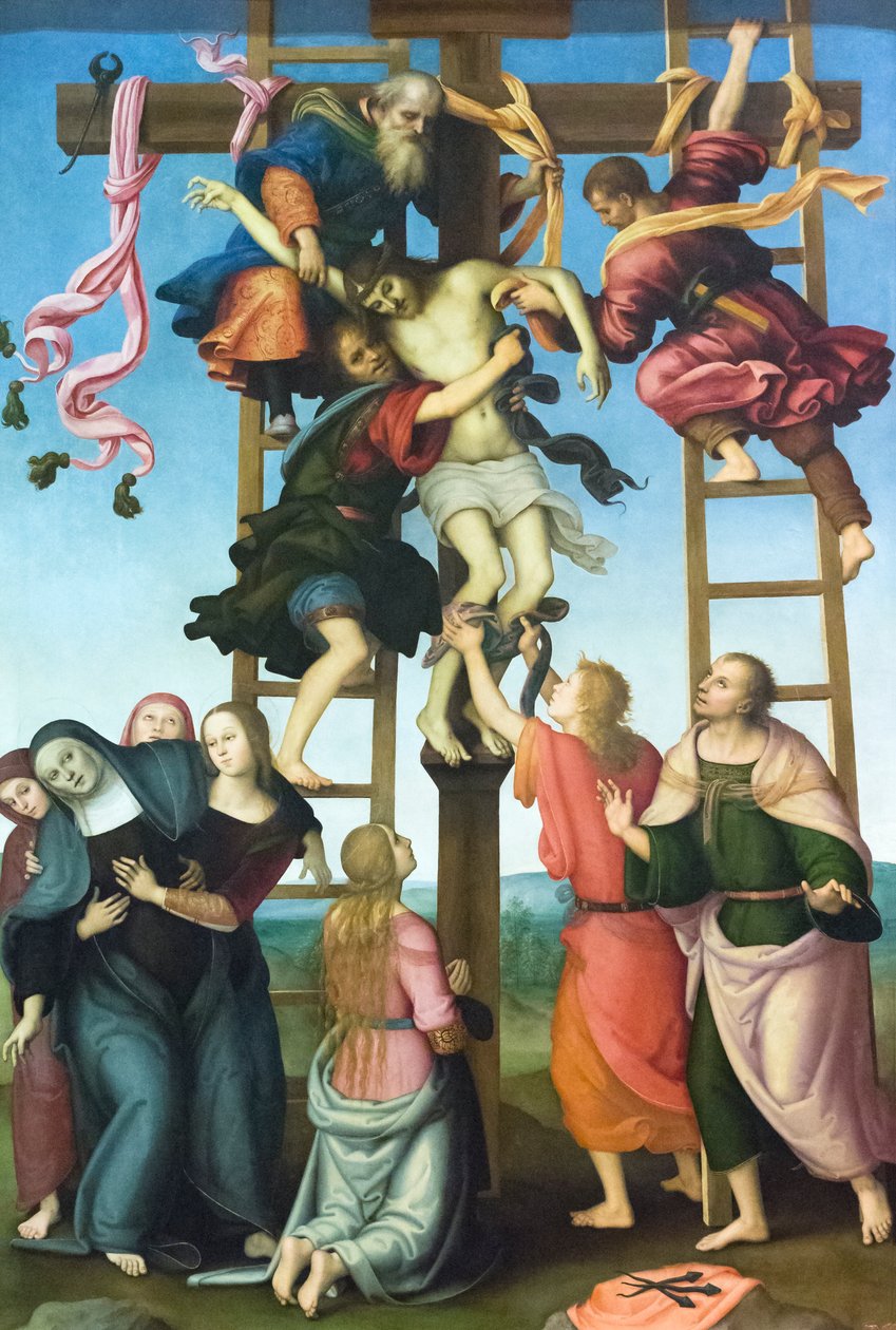 Složení z kříže od Filippino & Perugino Pietro (1446 1523) Lippi