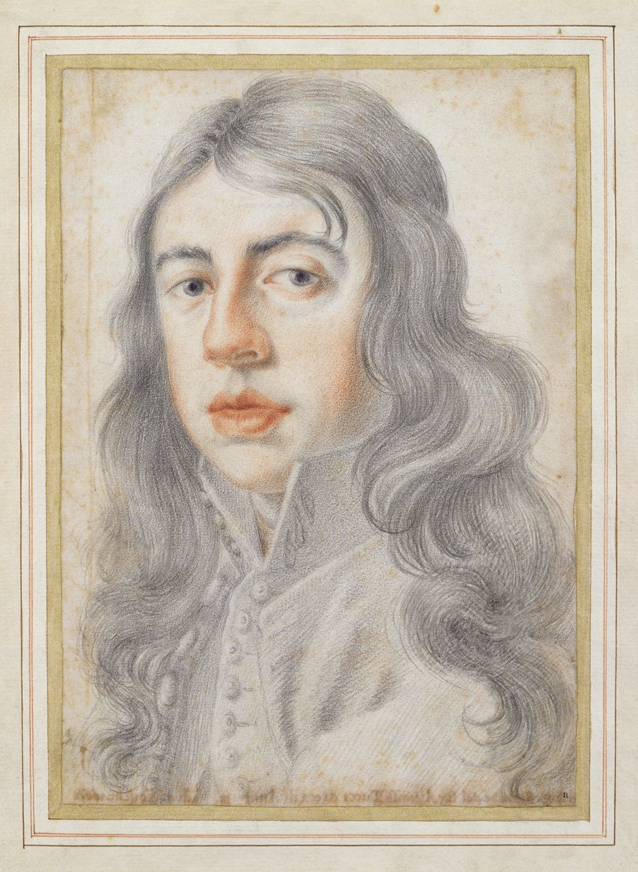 Portrét signora Simone od signora Alfonsa Tucciho, 1660 (tužka a červená křída na papíře) od Filippo Baldinucci
