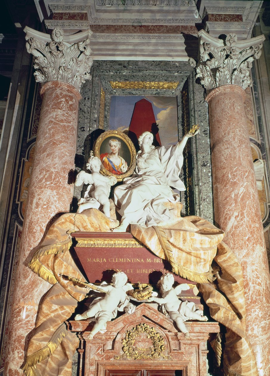 Památník Marie Clementiny Sobieské (1702-35) 1739 (mramor) od Filippo Barigioni