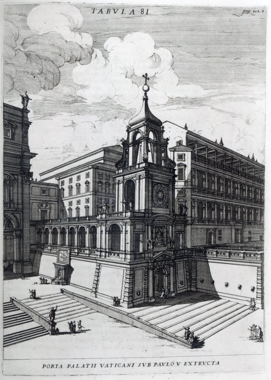 Vstupní brána do Vatikánu, 1696 od Filippo Bonanni