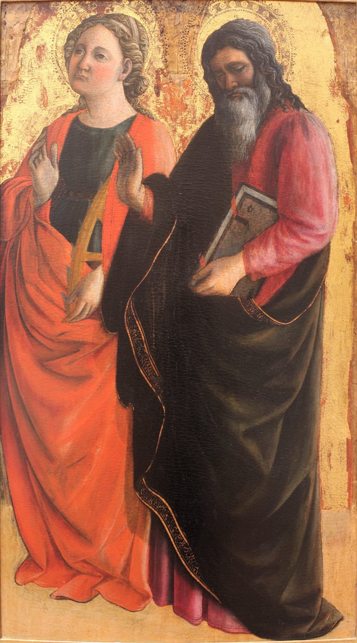 Svatá Kateřina a svatý evangelista od Fra Filippo Lippi
