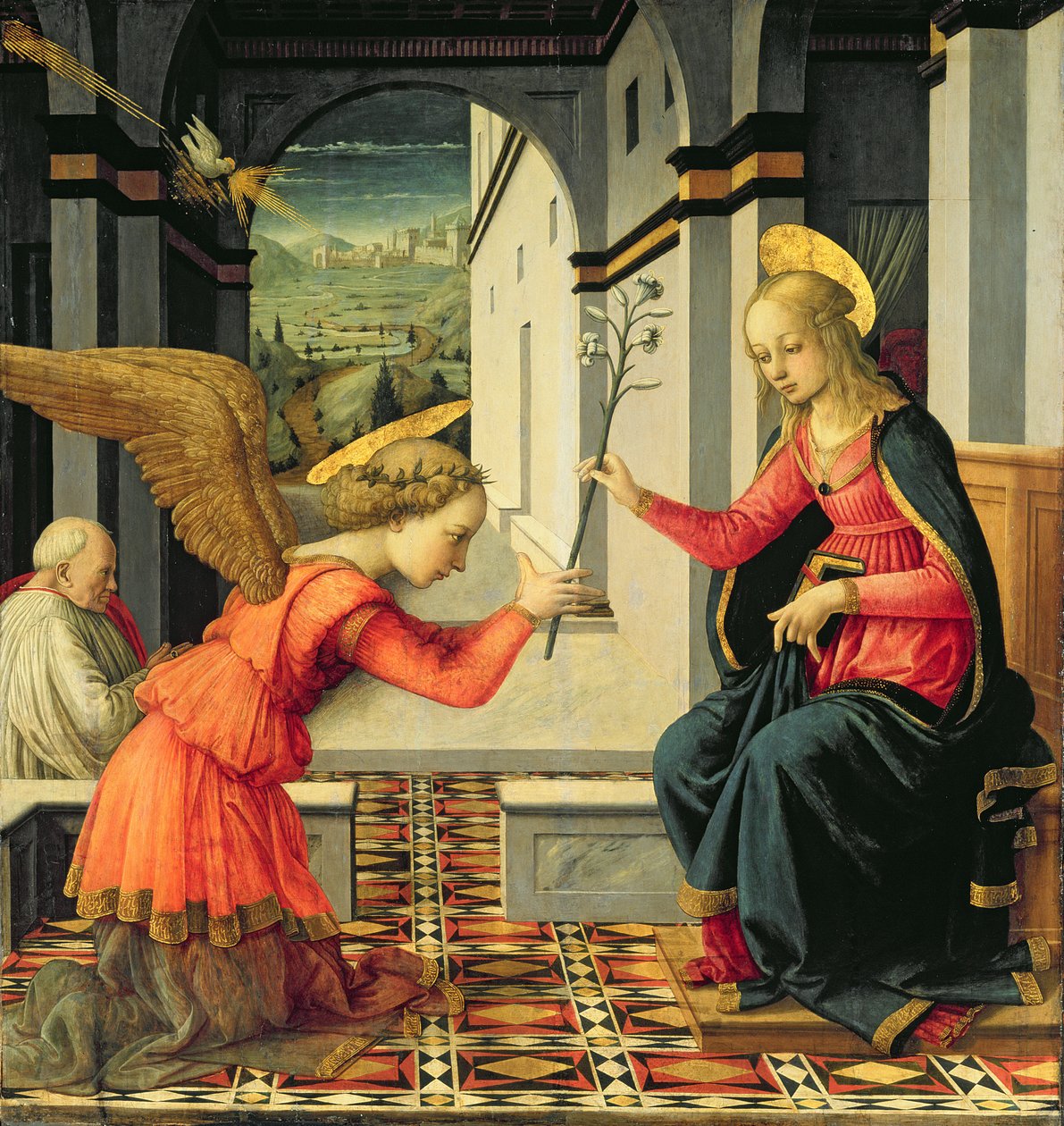 Zvěstování (tempera na panelu) od Filippo (and workshop) Lippi