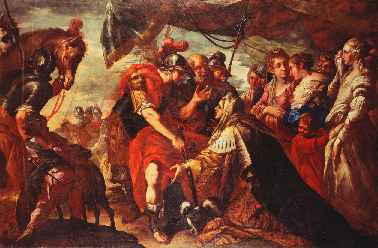 Coriolanus přesvědčil svou rodinou, aby zahájil obléhání Říma, c.1660-61 od Filippo Abbiati
