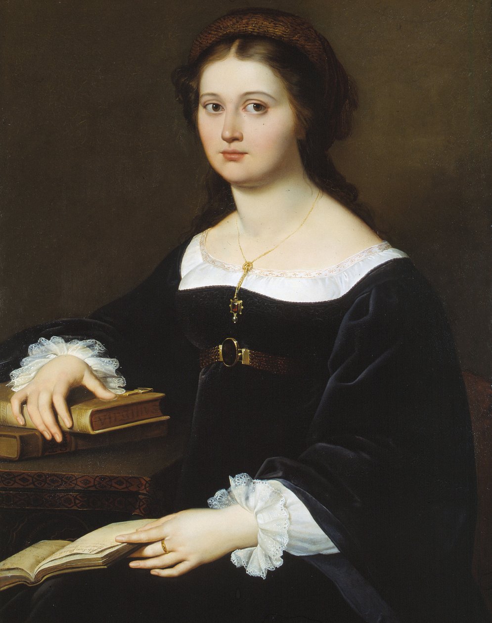 Portrét Costanzy Monti Perticari, 1819-1821. od Filippo Agricola