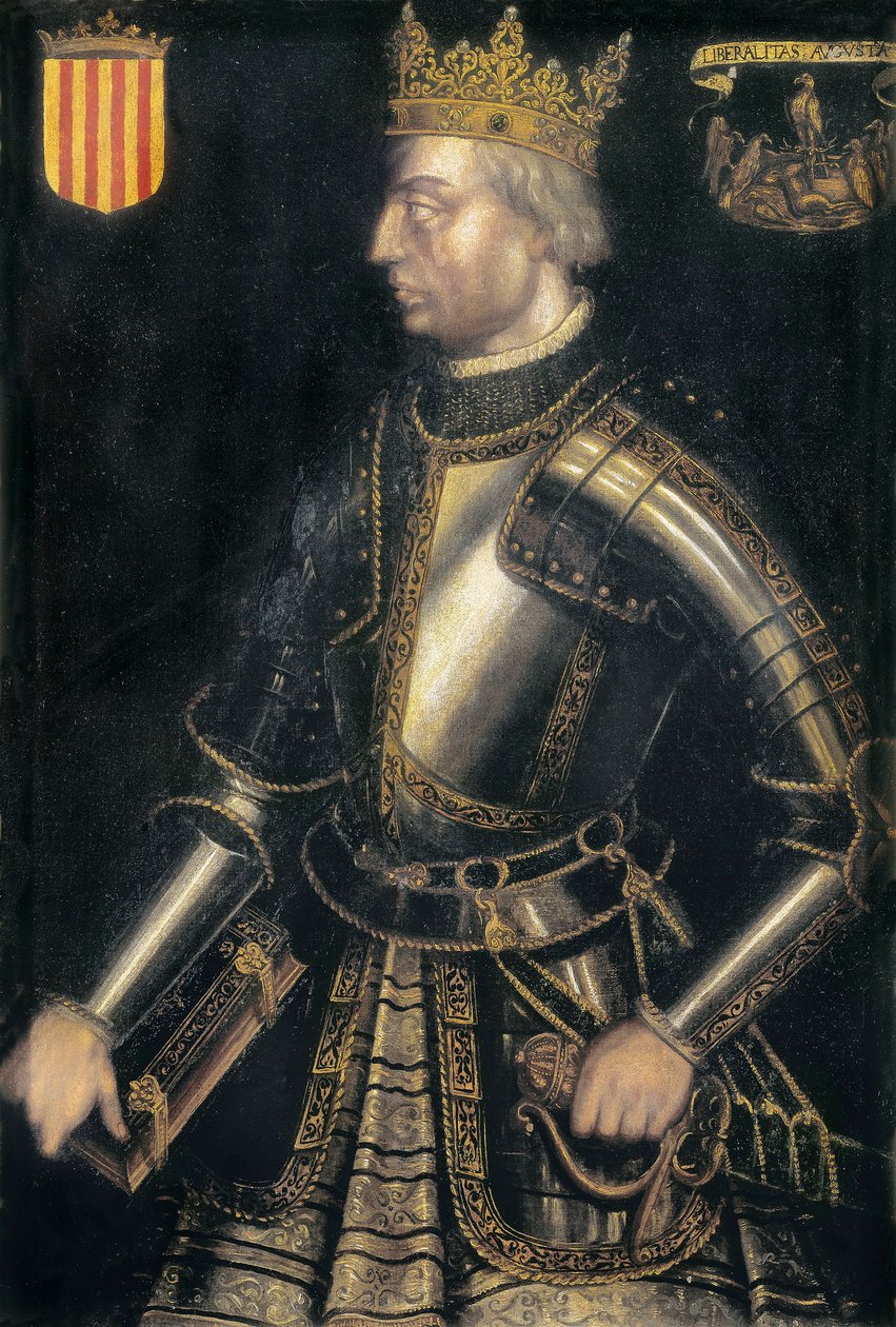 Portrét ALPHONSE II. Katalánského, III. Aragonského, zvaného „El Liberal“ od Filippo Ariosto