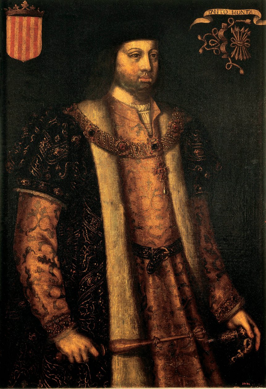 Portrét katolického krále Ferdinanda II Aragonského (1479-1516) od Filippo Ariosto