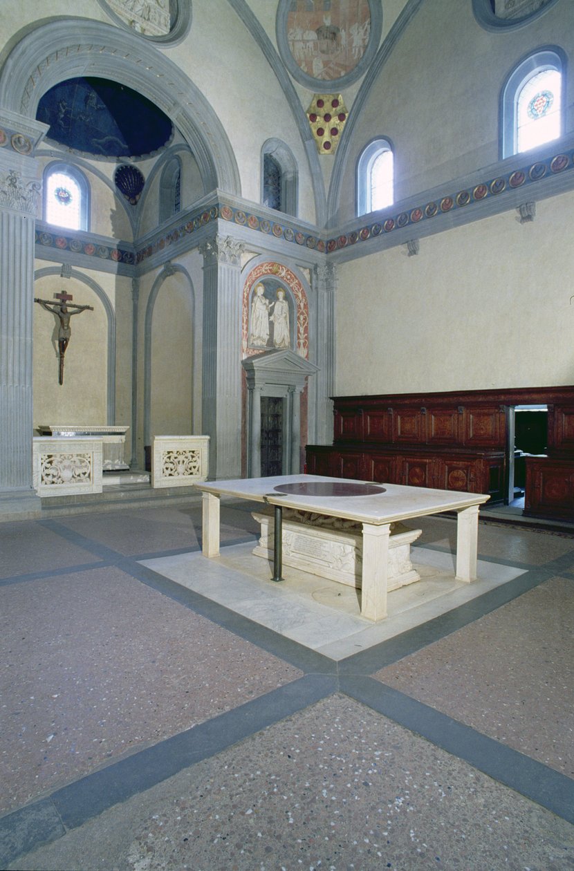 Pohled do interiéru, postaven kolem 1420-29 od Filippo Brunelleschi