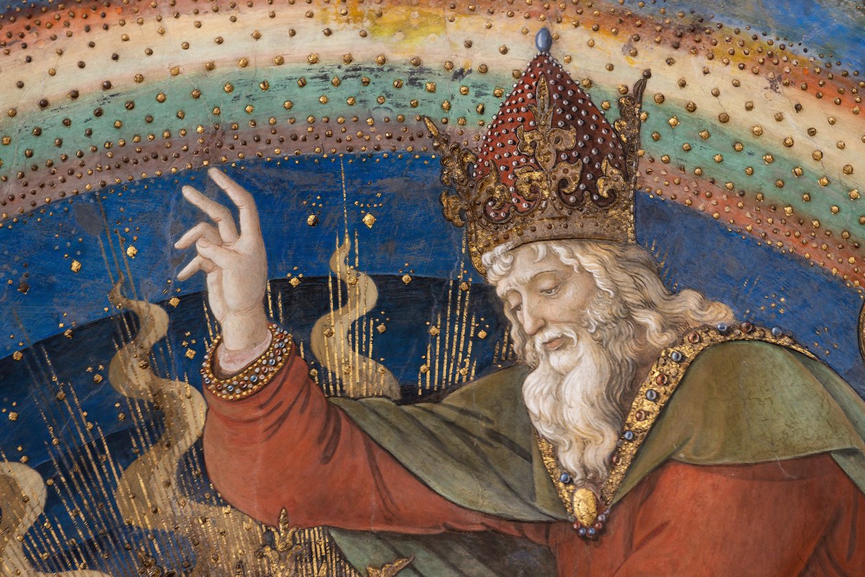Bůh, detail korunovace Marie od Filippo Lippi