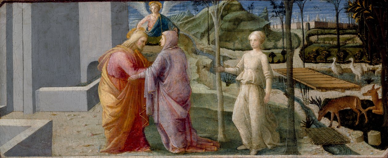Setkání u Zlaté brány, c1440-1445 od Filippo Lippi