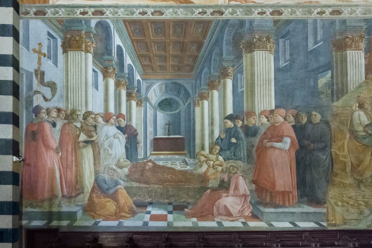Pohřeb sv. Štěpána, detail od Filippo Lippi