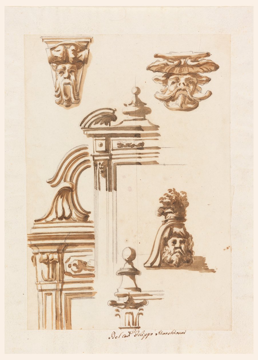 Architektonické studie od Filippo Marchionni