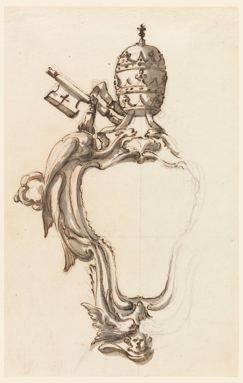 Kresba, Papežská rozeta, 1740-70 od Filippo Marchionni