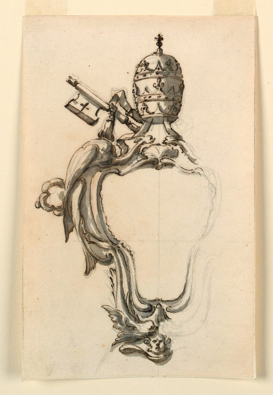 Kresba, Papežská rozeta, 1740-70 od Filippo Marchionni