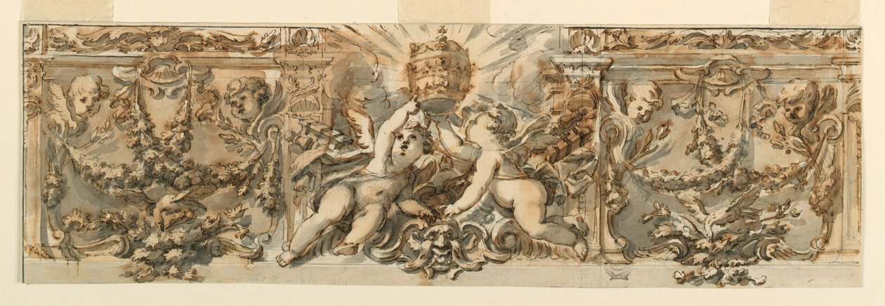 Kresba, Výzdoba vlysu, asi 1770 od Filippo Marchionni