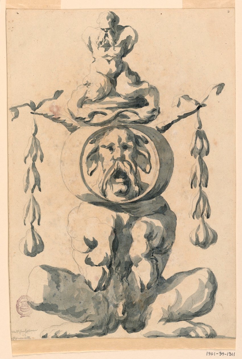 Kresba, Groteskní postava, 1550-1625 od Filippo Marchionni