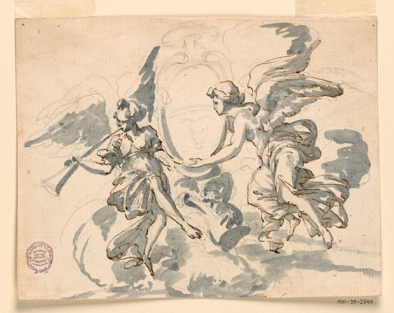 Kresba, Erb preláta, asi 1750 od Filippo Marchionni