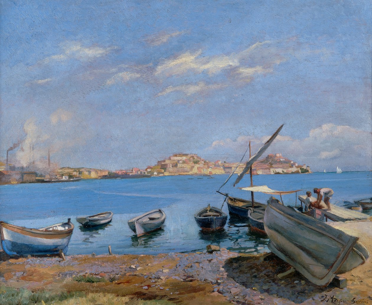 Portoferraio při pohledu ze San Giovanni od Filippo Marfori Savini