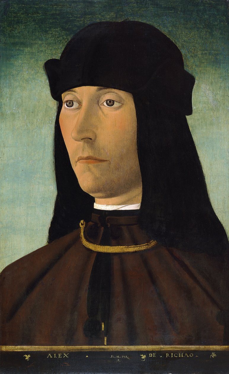 Portrét Alessandra de Richao, po roce 1491 od Filippo Mazzola