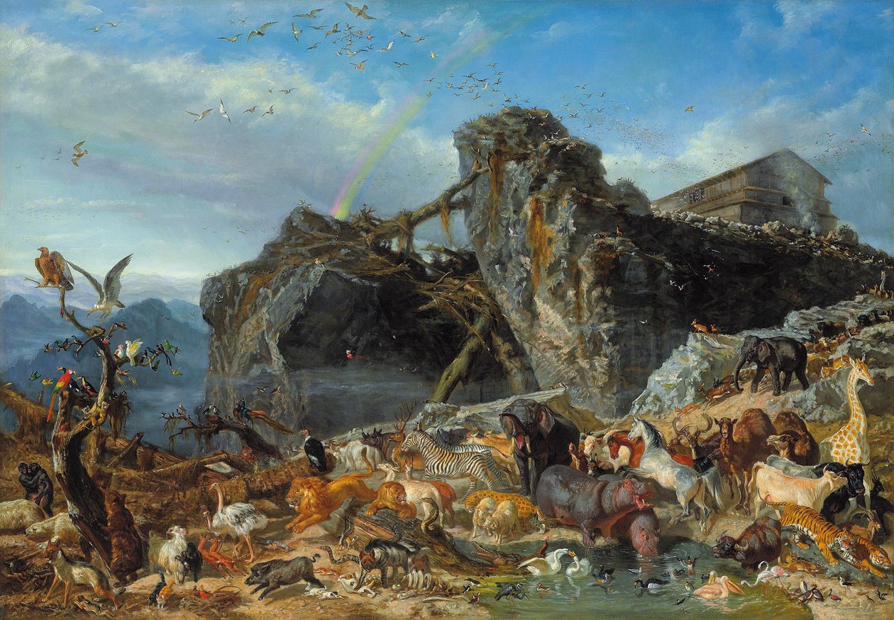 Po potopě: Odchod zvířat z archy, 1867 od Filippo Palizzi