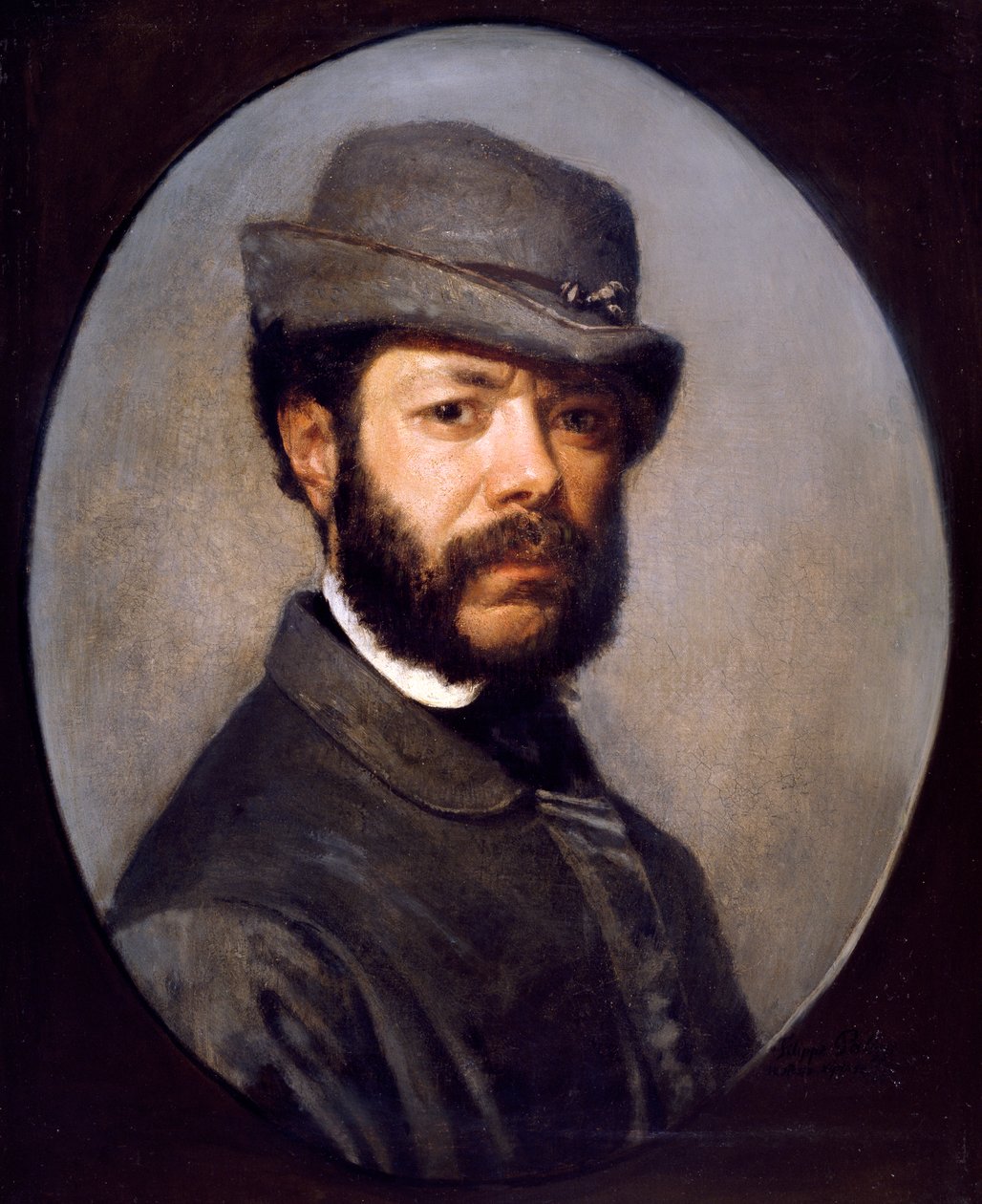 Autoportrét Filippa Palizziho (1818-1899) (olej na plátně) od Filippo Palizzi